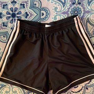 Adidas black and white shorts